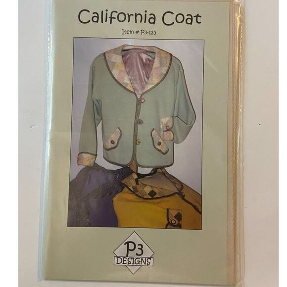 P3 Designs P3-125 Pattern California Coat by Pearl P Pereira Vintage Patchwork - Picture 2 of 5